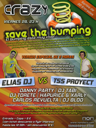 Cartel de la fiesta Save The Bumping @ Crazy