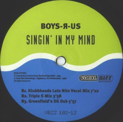 Boys R Us Singin´ In My Mind