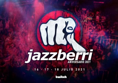 Cartel de la fiesta 29 Aniversario Jazzberri @ Twitch (2021)